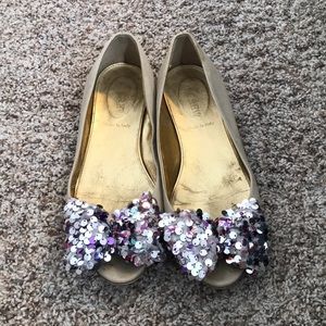 J. Crew sequin bow shoe